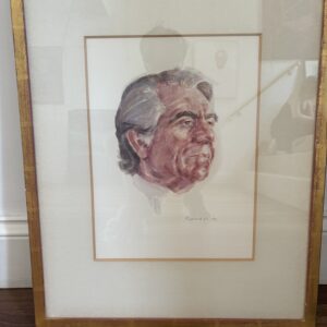 Sir Geraint Evans Preparatory Watercolor Sketch