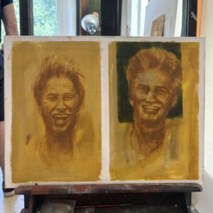 Two Preparatory Heads for Portrait of Ted Senior