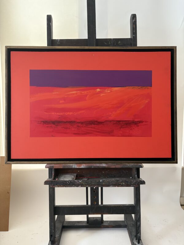 Abstract on Orange and Purple